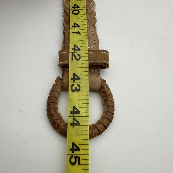 Leather & Twine Woven Brown Belt Made in India Sz Medium - Picture 9 of 9